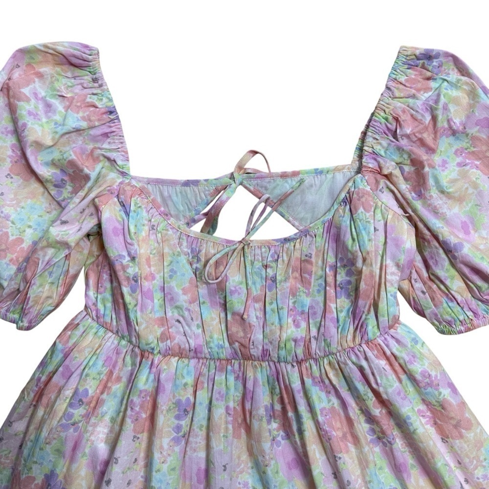 For Love & Lemons Floral Babydoll Kennedy Mini Dress Womens M - Picture 5 of 11